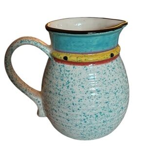 Vintage Treasure Craft Paradise Stoneware Pitcher 96 oz Southwestern Motif